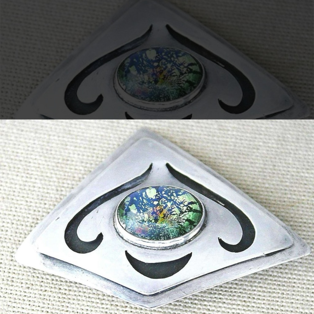 Just In- Israel Made Roman Glass Pendant/Brooch